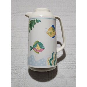 Studio Nova Barrier Reef Plastic Insulated 10" Coffee Carafe Fish Beach Vintage‎